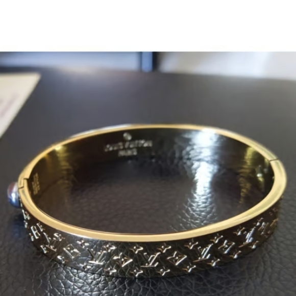 LV GOLD CUFF NANOGRAM BANGLE BRACELET✨️ - Picture 13 of 14